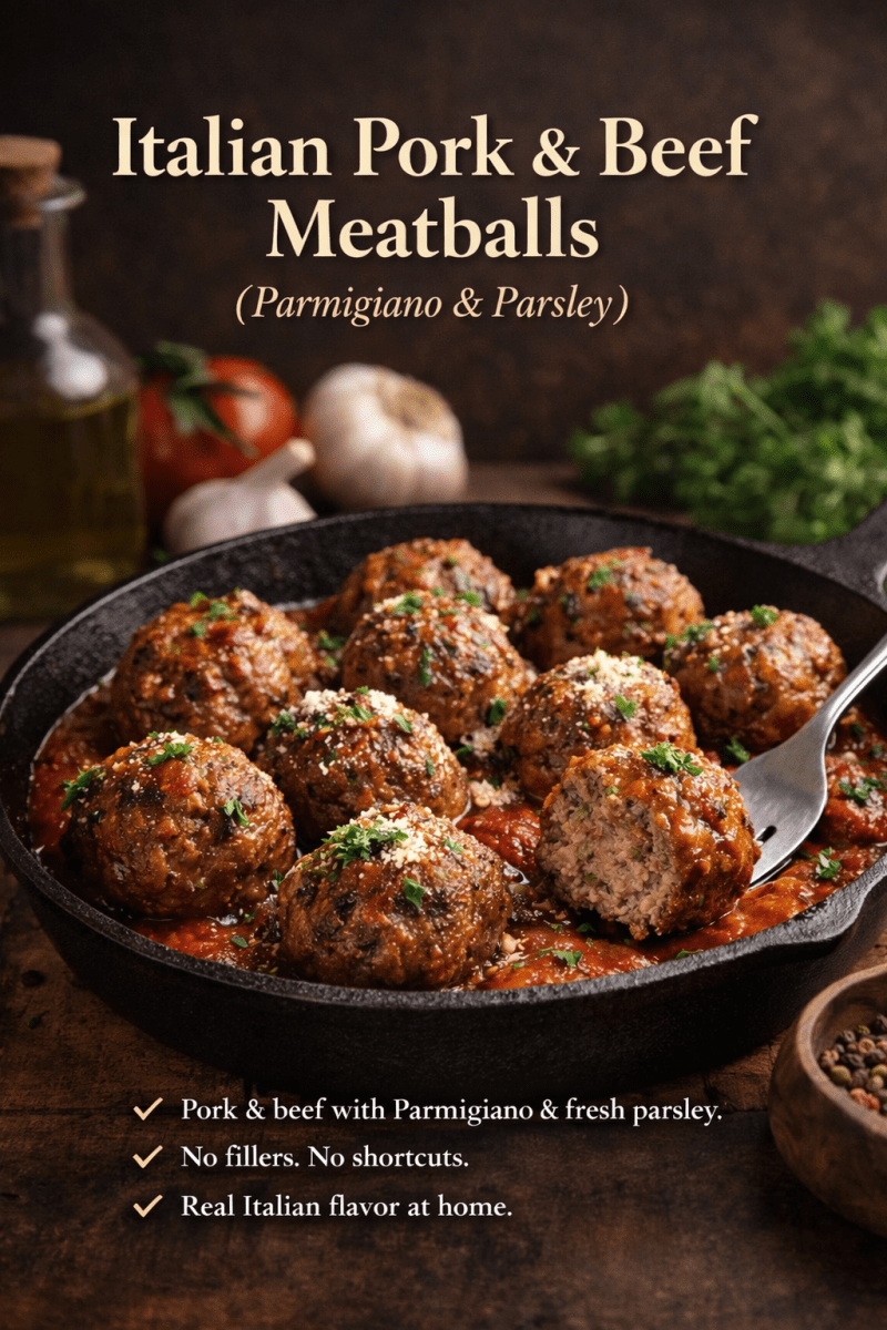 Italian Pork & Beef Meatballs