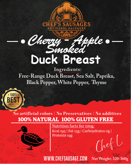 Cherry - Apple Smoked Duck Breast ( 2 full breast)