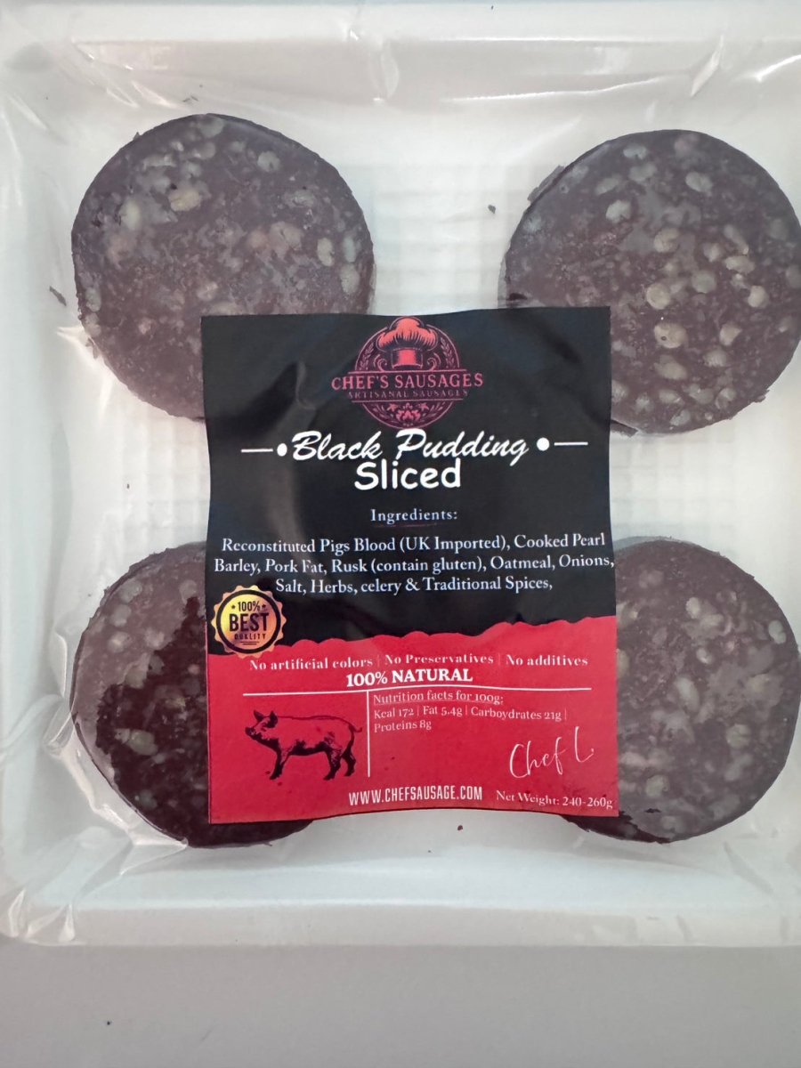 Black Pudding – Sliced 1,5cm thick (Artisanal Blood Sausage)
