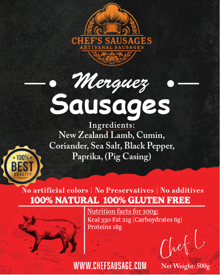Lamb Merguez Sausage 500g