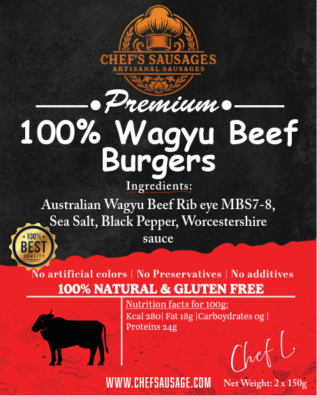 100% Wagyu Beef Burgers (2 X 150g)