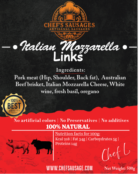 Italian Mozzarella links (contain Pine nuts)