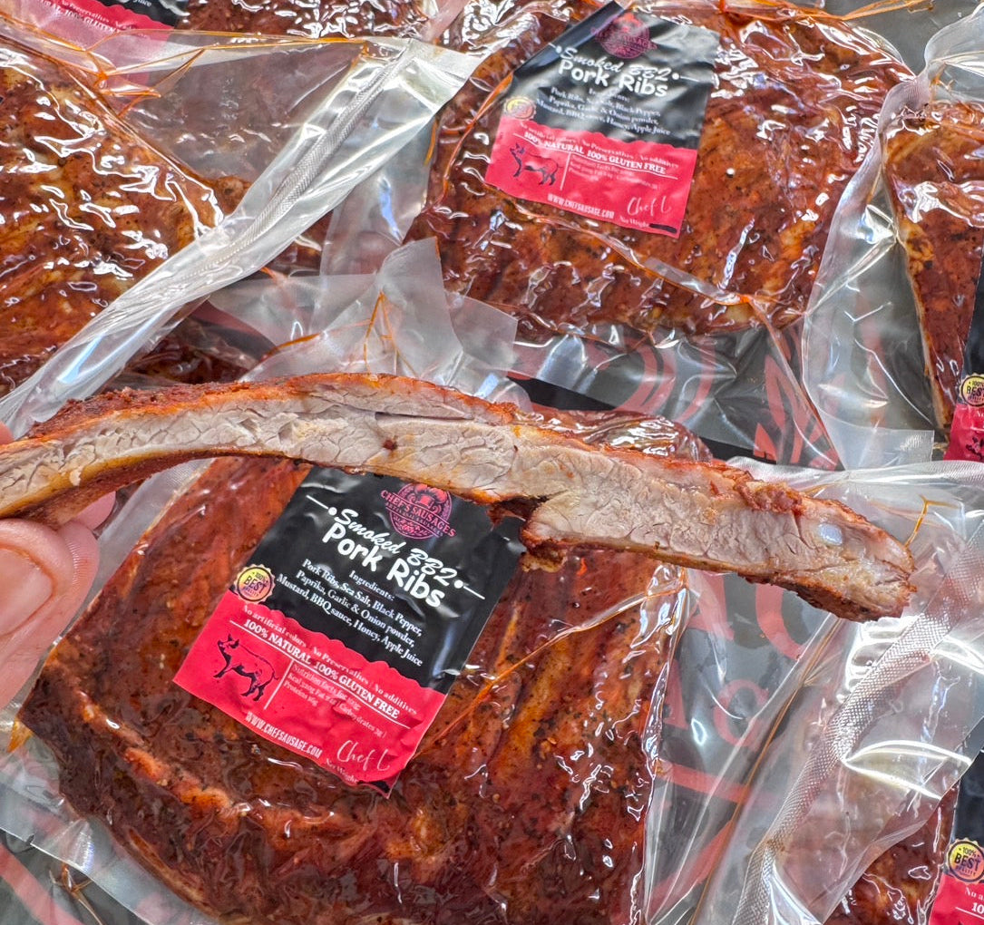 Slow-Smoked Pork Ribs over Hickory Wood 720-750g