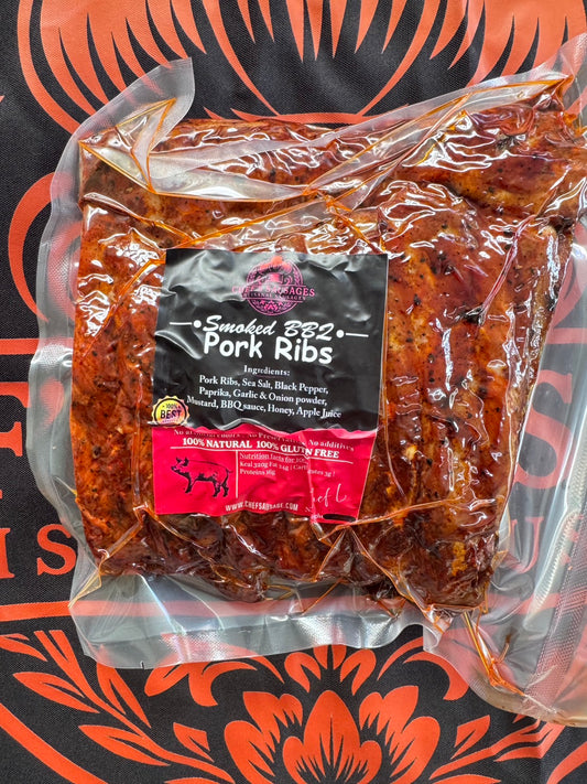 Slow-Smoked Pork Ribs over Hickory Wood 720-750g