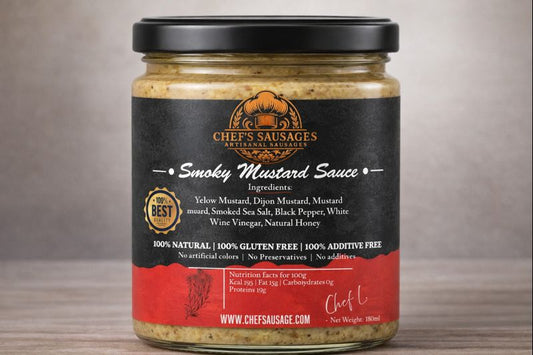 PRE ORDER, SHIP FROM 15/2 Smoky Mustard Sauce - 2 x 180ml Jar