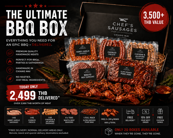 Ultimate BBQ Box — FREE 2 × 300 g WINGS — 600 g TOTAL. Free delivery in normal delivery areas only; remote, island and special-delivery destinations excluded.