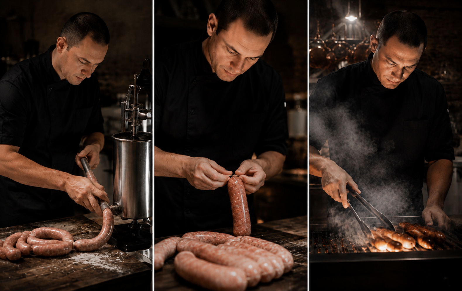 Chef Luca Making Sausages