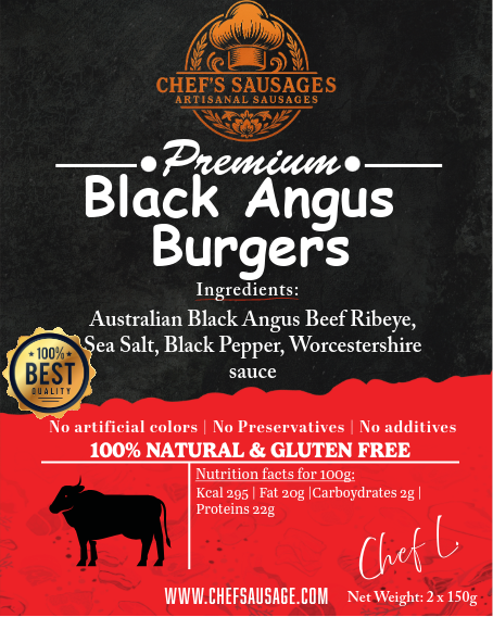 pre order now, available from 18/9 Australian Black Angus Beef Burger