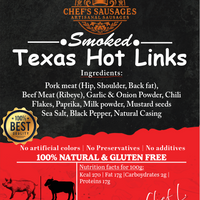 Smoked Texas Hot Links 500g