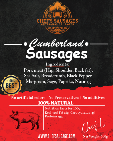 Cumberland Sausages (PRE-ORDER, Sausages Available from 13 November)
