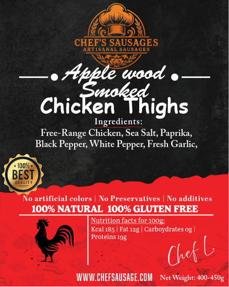Applewood-smoked chicken thighs
