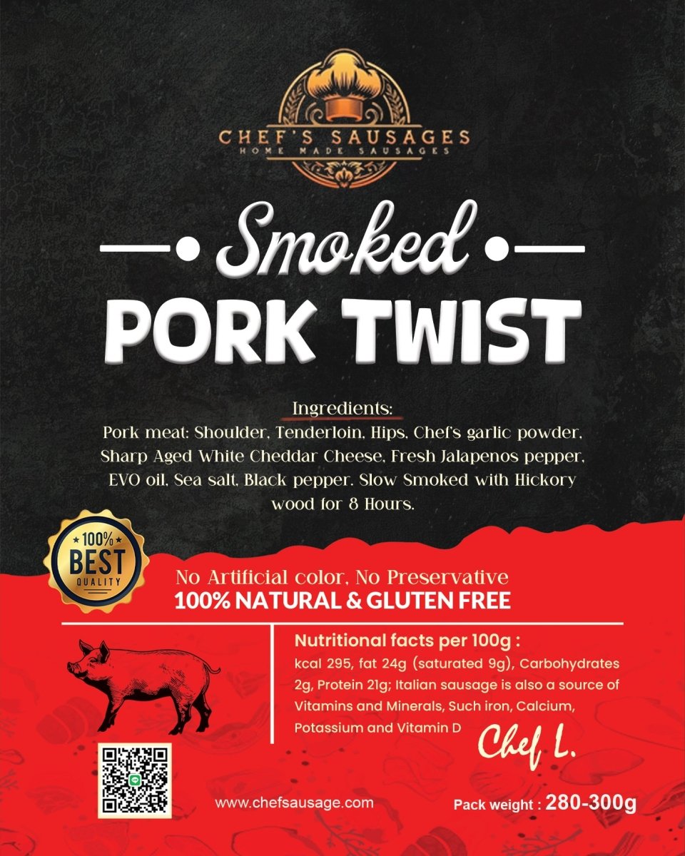 Smoked pork twist - Chef's Sausage - 